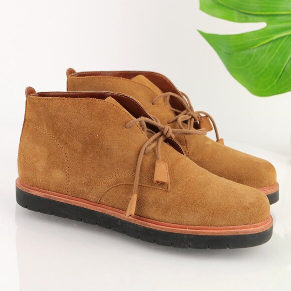 MIA Heritage Womens Camryn Chukka Boot Size 8.5 Tan Camel Suede Lace Up Bootie - Picture 1 of 12
